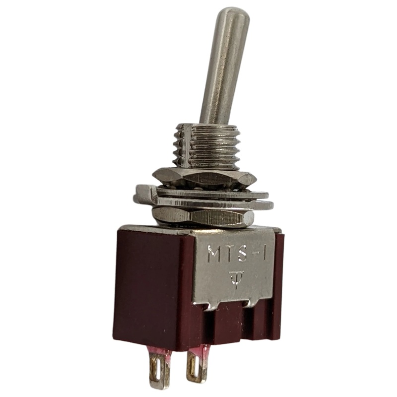 Mini SPST Toggle Switch with Solder Leads, ON - OFF (Single Pole Single Throw)