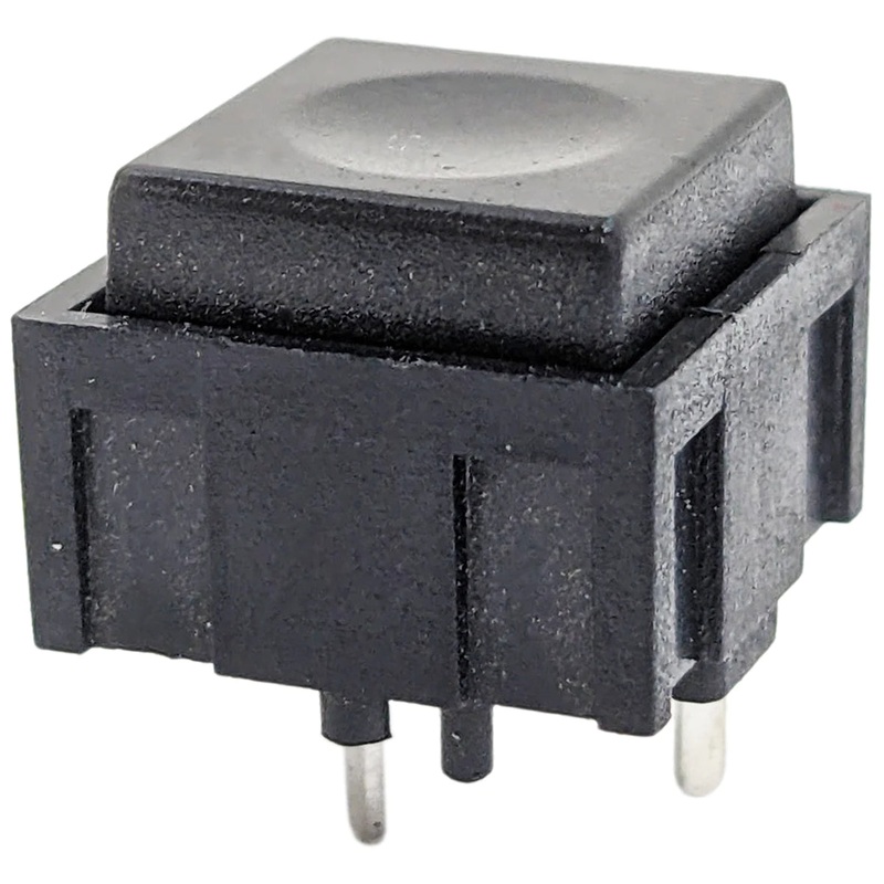 Momentary Switch SPST - Black Square Button (12.4mm x 12.4mm x 10.4mm)