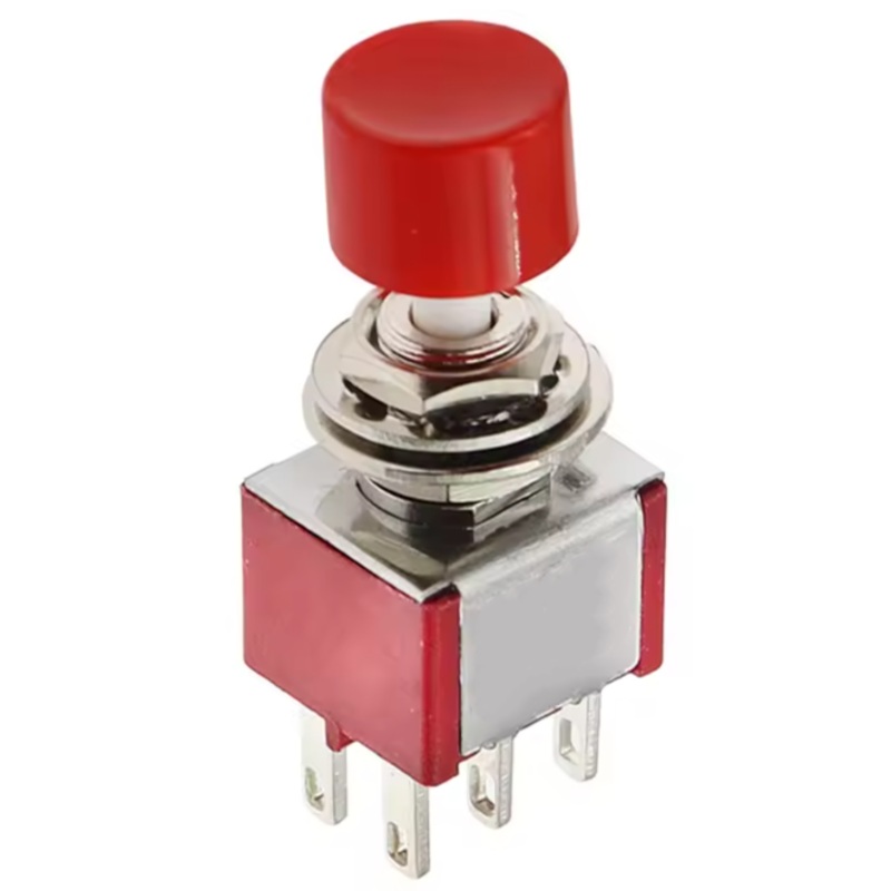 Snap-acting Momentary Pushbutton Switch - DPDT - Solder
