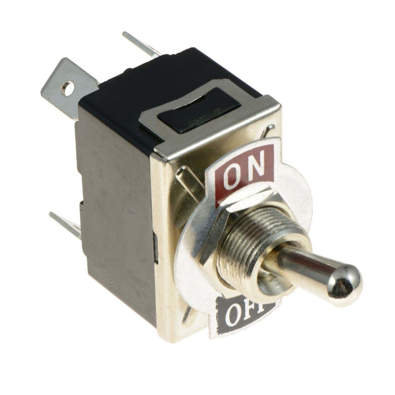 Standard Toggle Switch - SPDT - On-Off-On - Screw Terminal