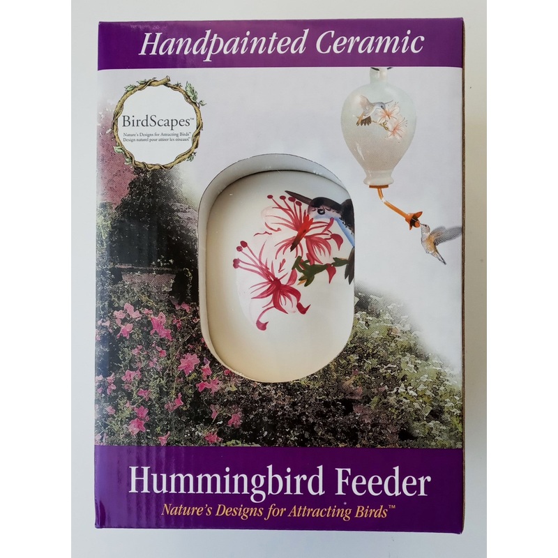 Birdscapes 272 Hand-painted Ceramic Hummingbird Feeder