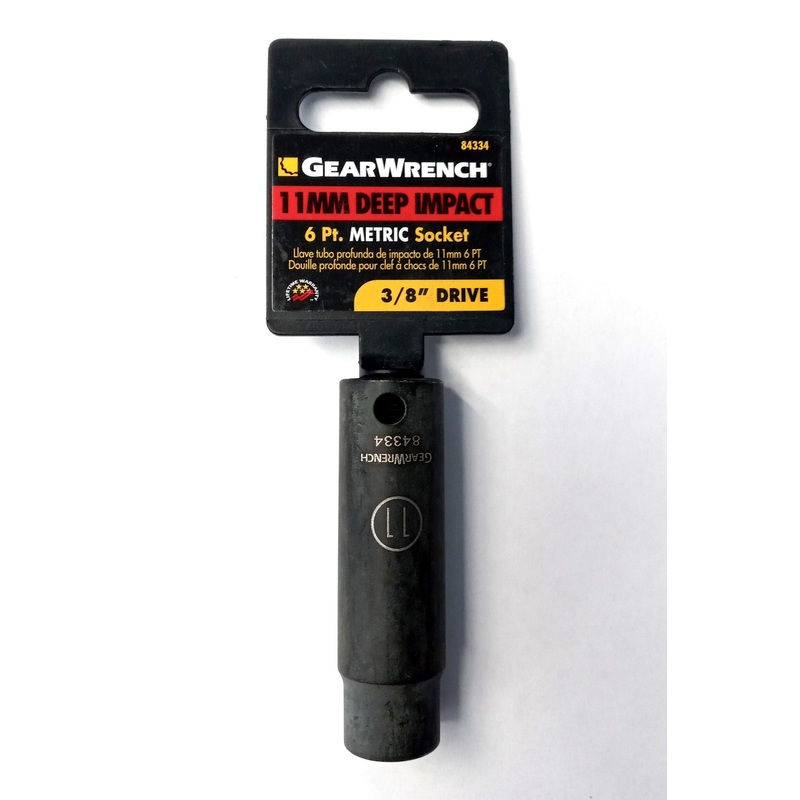 GearWrench 84334 3/8" Drive 11mm 6 Point Deep Impact Socket