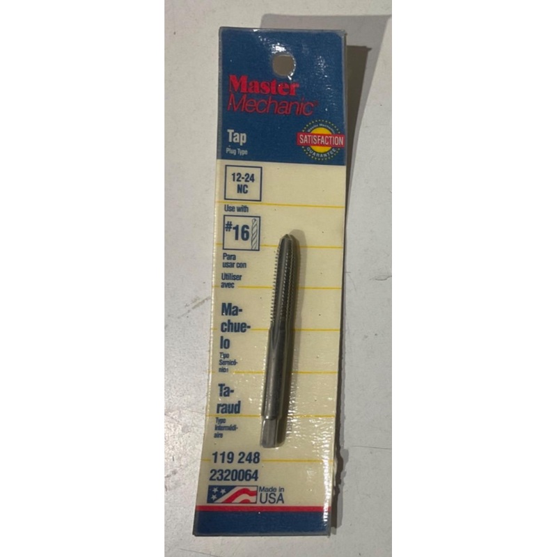 Master Mechanic 119 248 12-24 NC Plug Tap USA