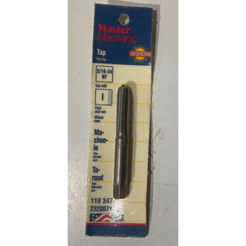 Master Mechanic 119 347 5/16"-24 NF Plug Type Tap USA
