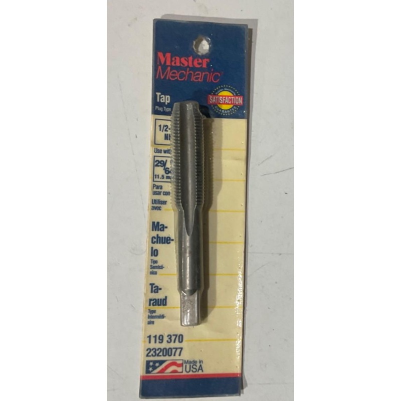 Master Mechanic 119 370 1/2"-20 NF Plug Tap USA