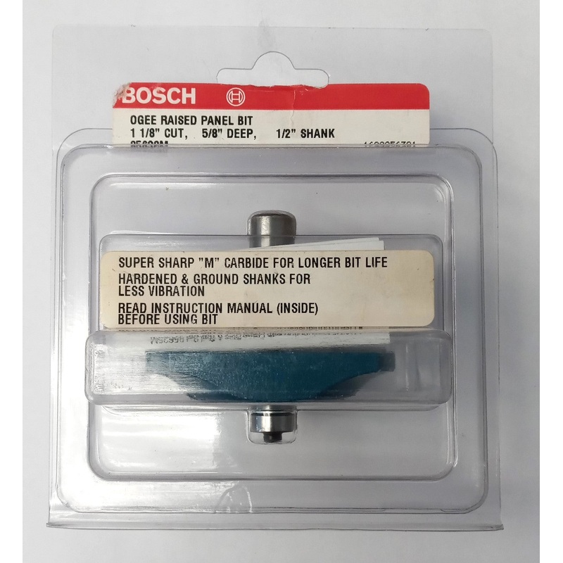 Bosch 85638M Ogee Raised Panel Router Bit 1-1/8" Cut, 5/8" Deep, 1/2" Shank