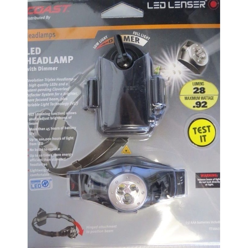 Coast TT1041CP Triplex LED Revolution Headlamp With DImmer
