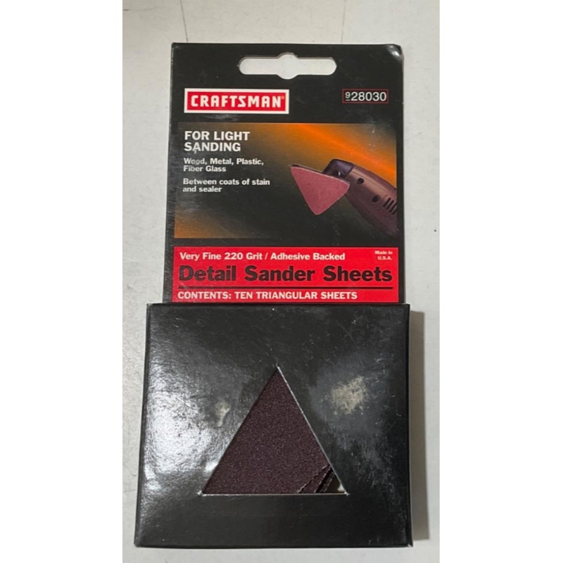 Craftsman 28030 Detail Sander Sheets 220Grit Adhesive Backed
