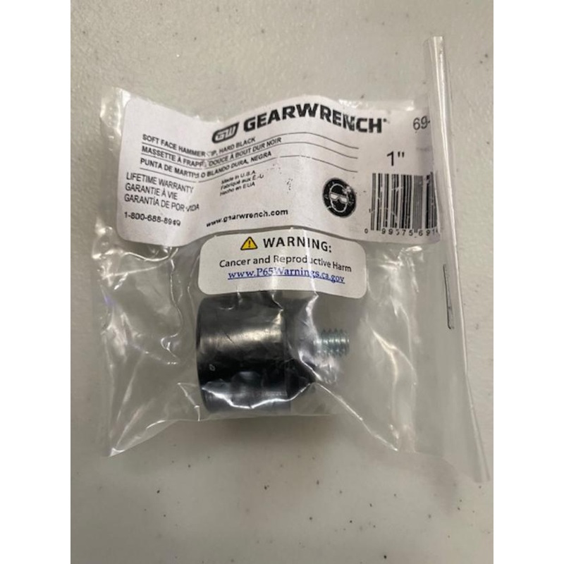 GearWrench 69-148G 1" Soft Face Hammer Tip Black Hard USA