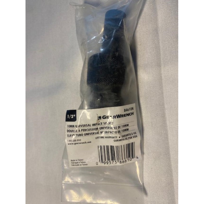 Gearwrench 84610N 1/2" Drive 6 Point 10mm Universal Impact Metric Socket