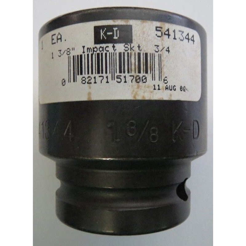 KD 541344 3/4" Drive 1-3/8" 6 Point Impact Socket USA