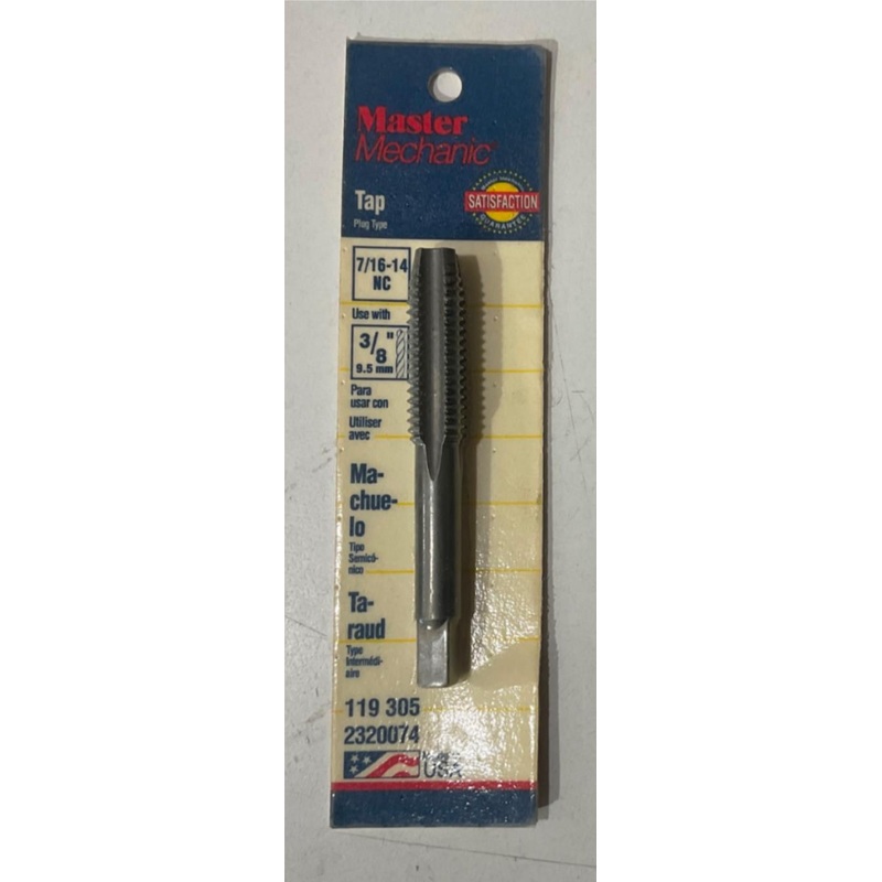 Master Mechanic 119 305 7/16"-14 NC Plug Type Tap USA