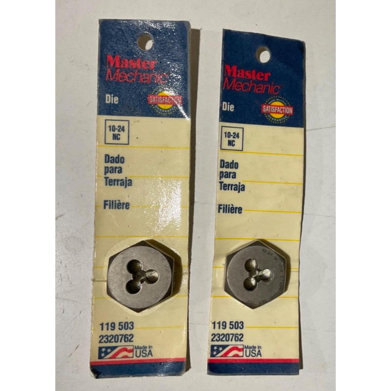 Master Mechanic 119 503 10-24 NC Die USA 2pks
