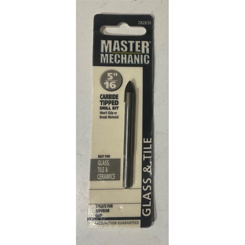 Master Mechanic 282830 5/16" Glass & Tile Carbide tipped drill bit