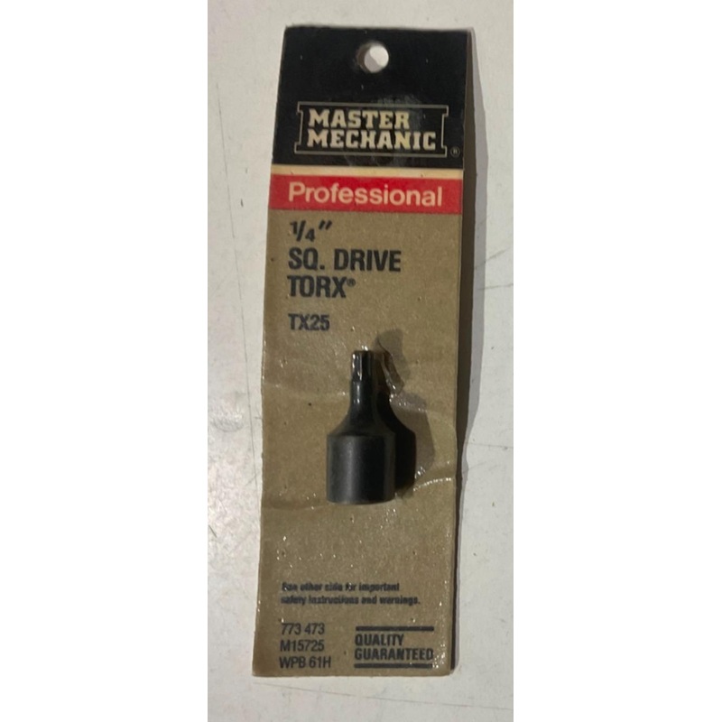 Master Mechanic 773 473 1/4" SQ. Drive Torx TX25 USA #38