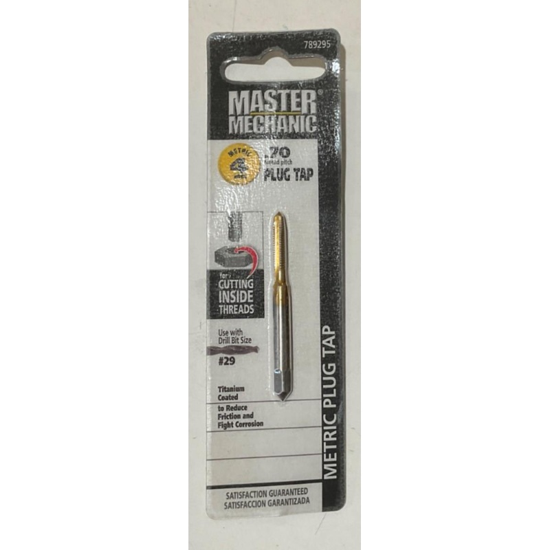 Master Mechanic 789295 4mm .70 Titanium Coated Plug Tap