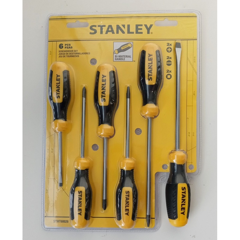 Stanley STHT60026 Screwdriver 6pc Set Phillips & Slotted