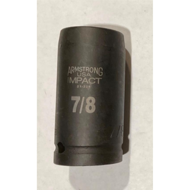 Armstrong 21-228 3/4" Drive 6 Point Deep 7/8" Impact Socket USA
