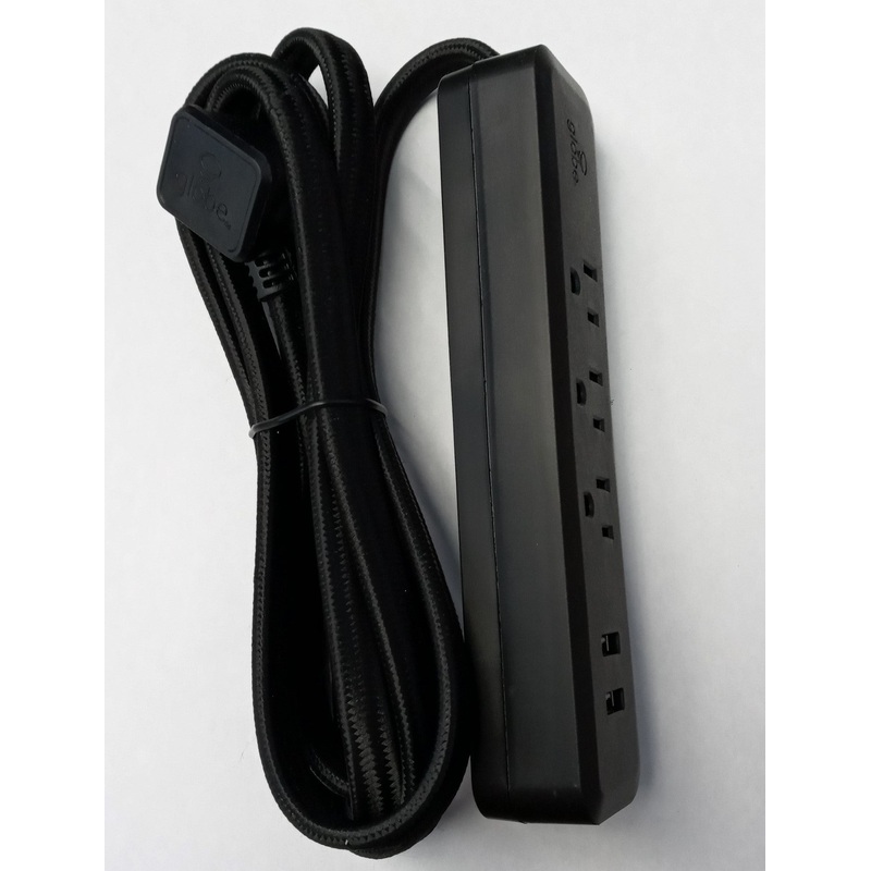 Globe Electric 0721 6ft 3-Outlet 2-USB Surge Protector Power Strip