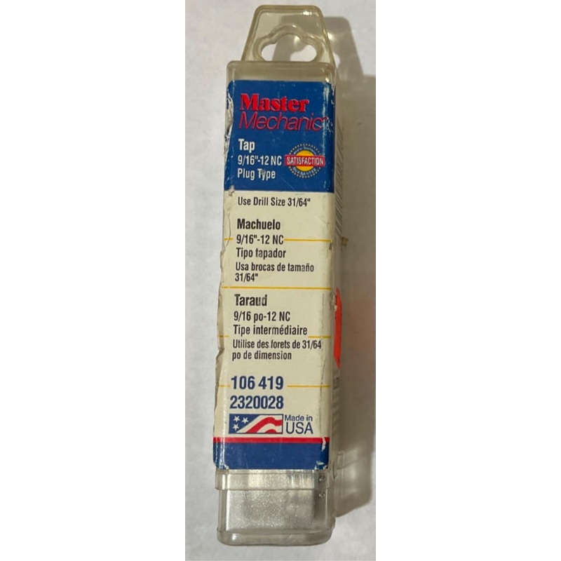 Master Mechanic 106 419 9/16" -12NC Plug Type USA