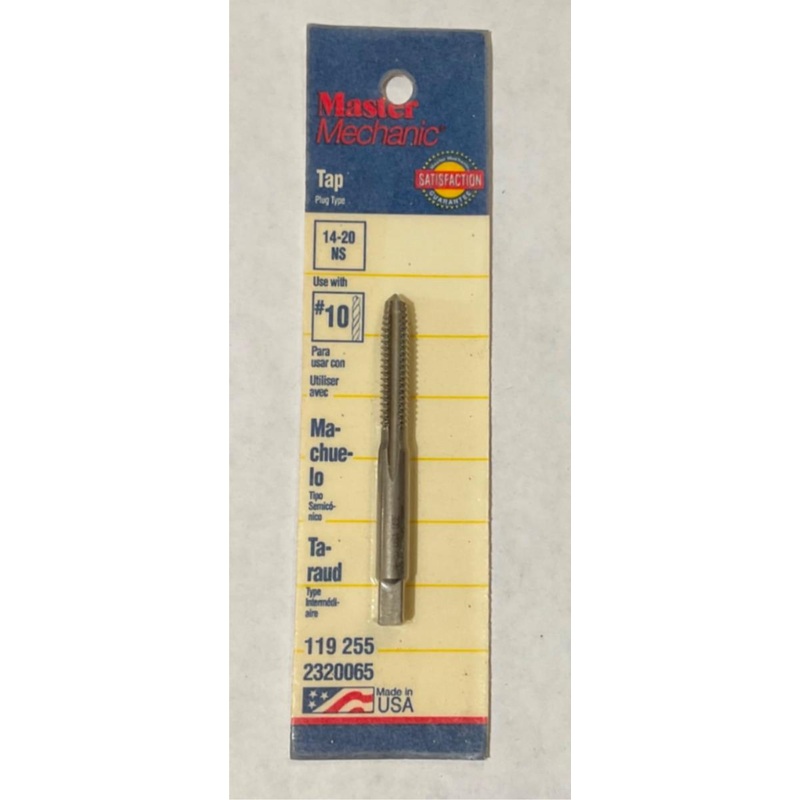 Master Mechanic 119 255 14-20 NS Plug Tap USA
