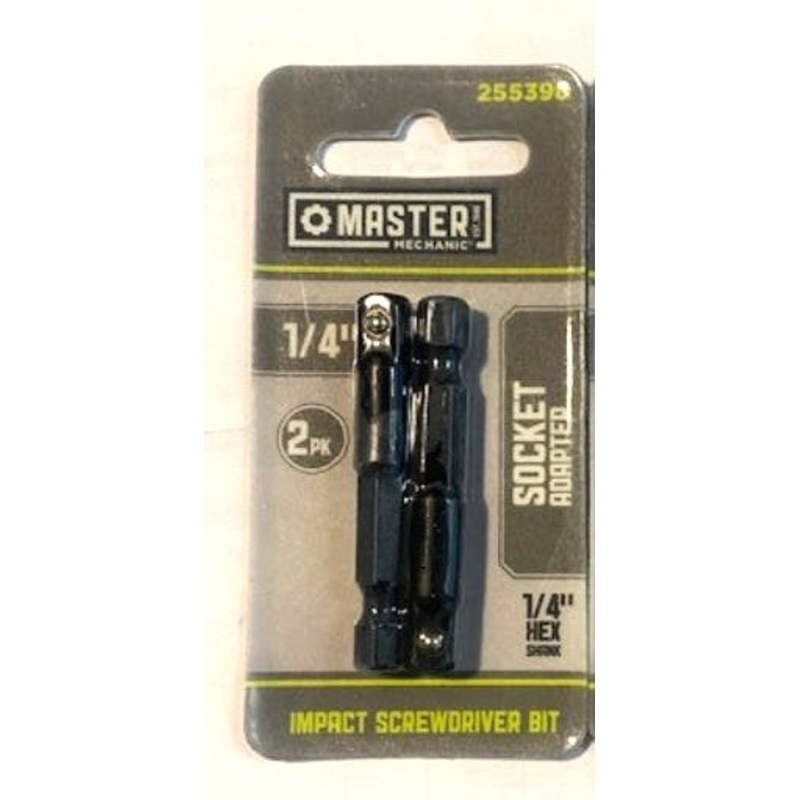 Master Mechanic 255398 2pc Impact Socket Adapter 1/4" Drive