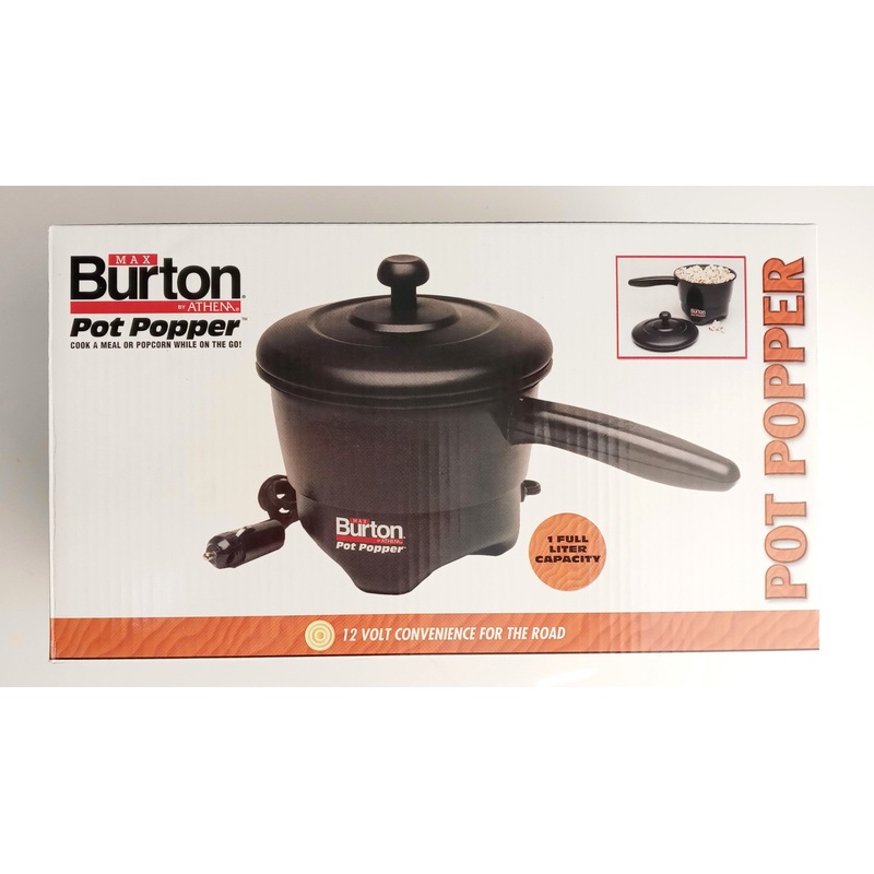 Max Burton 6920 Pot Popper 12-Volt DC Portable Popcorn Popper & Saucepan