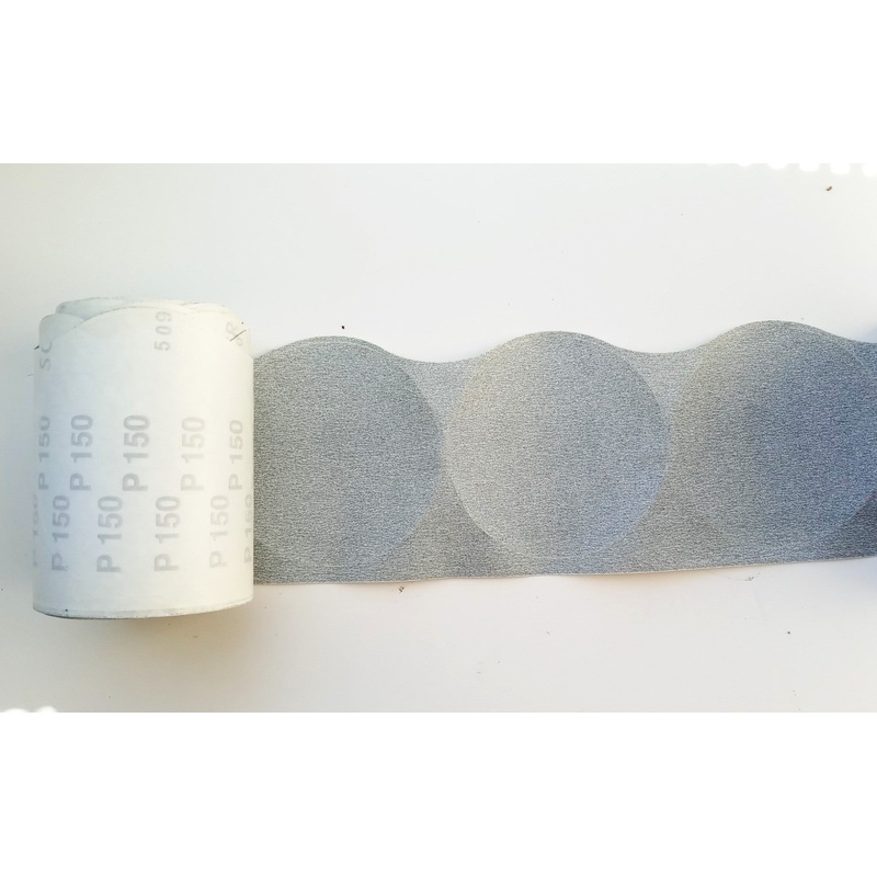 PN40009 125pc Stear Paper Stick-On Disc Roll 5in 150grit