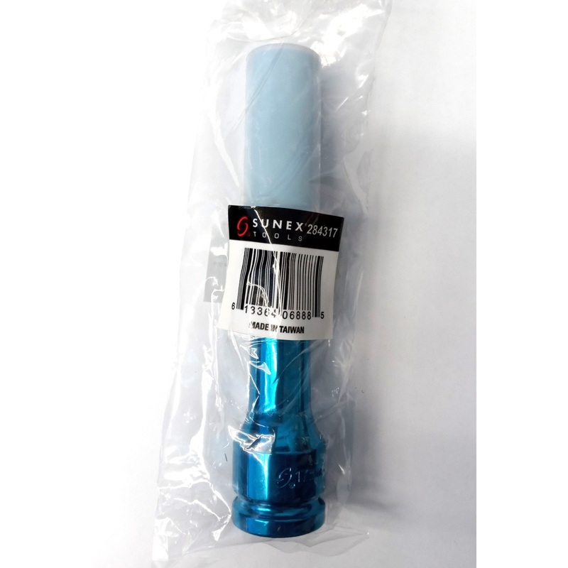 Sunex 284317 1/2" Dr. Extra Thin Wall Deep Wheel Protector Impact Socket, 17mm