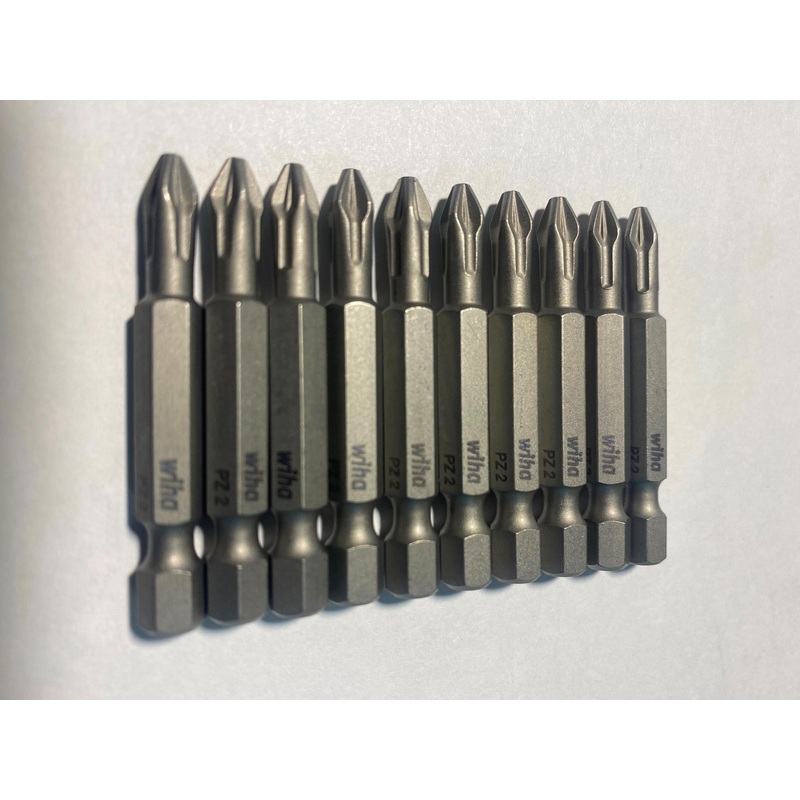 Wiha 74212 PoziDriv Power Screw Tip Bit #2 x 50mm 10 pieces