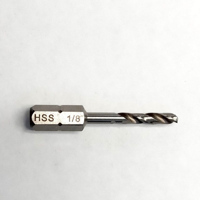 Wiha 78008B 1/8" Stubby High Speed Drill Bit 1/4" Hex Shank BULK