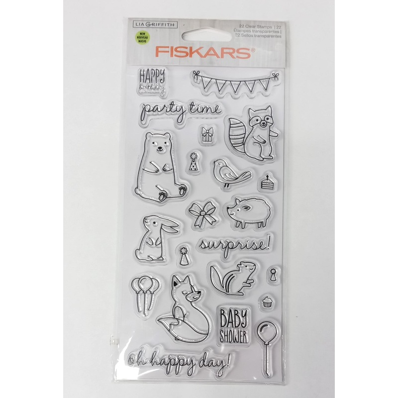 Fiskars 127530-1001 Clear Stamps Lia Griffith Party