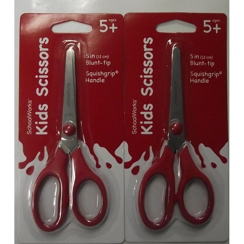 Fiskars 153520 Softgrip Kids Scissors 5" Long Blunted Stainless Steel 2pcs.