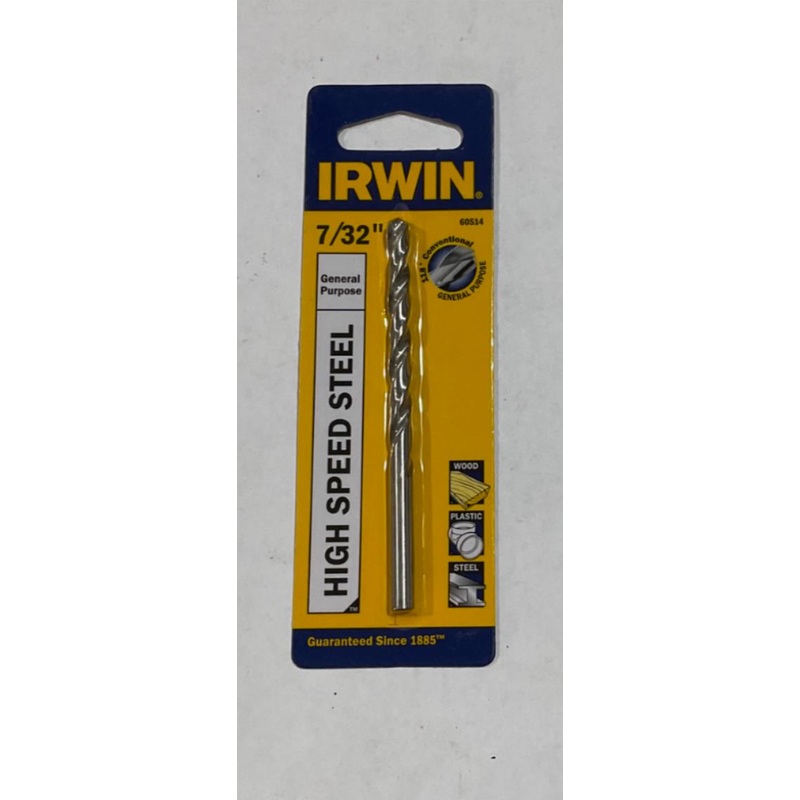 Irwin 60514 7/32" High speed steel drill bit #I-7