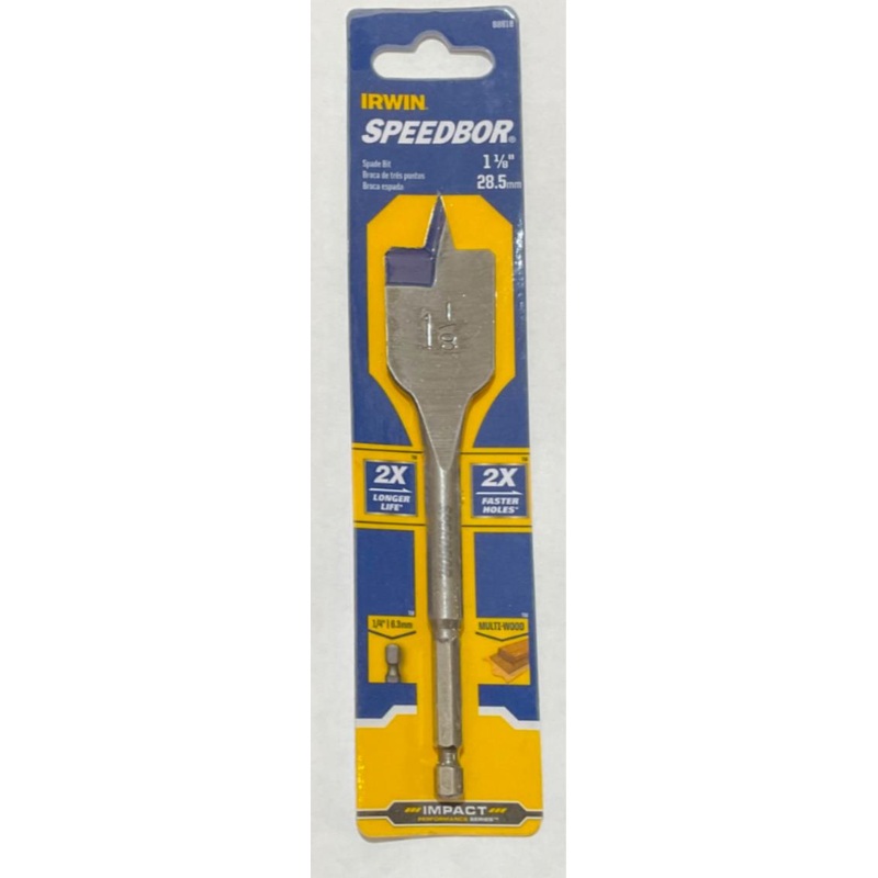 Irwin 88818 1-1/8" Multi-wood spade bit #I-22