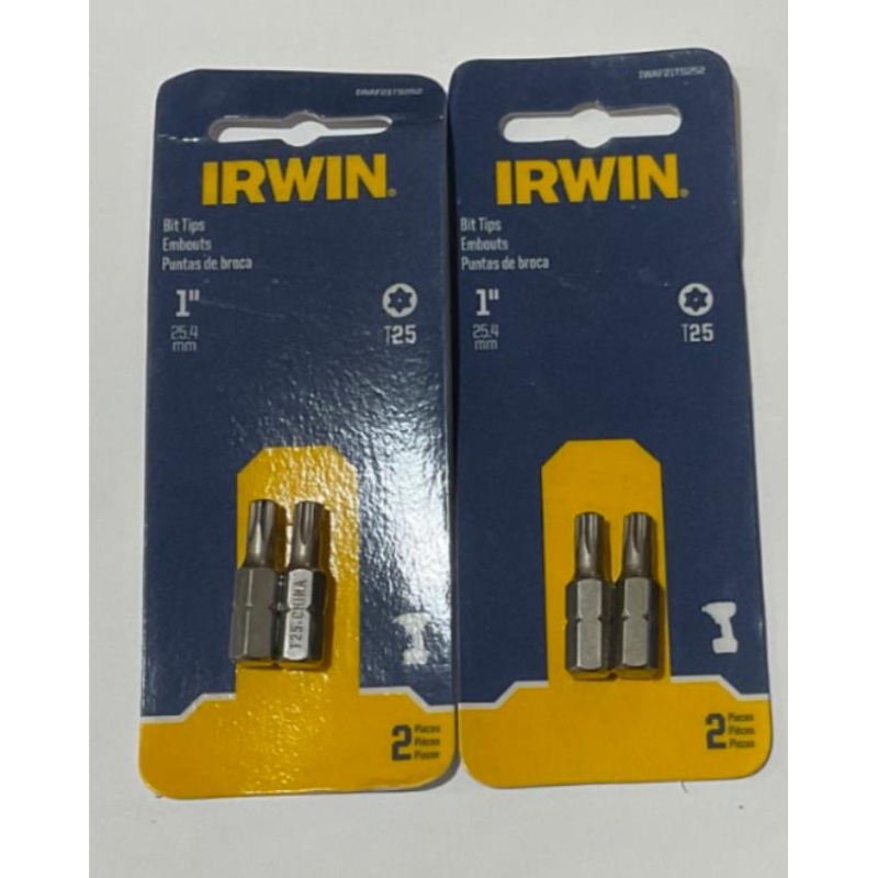 Irwin IWAF21TS252 T25 1" Bit Tips 2-2pks #81