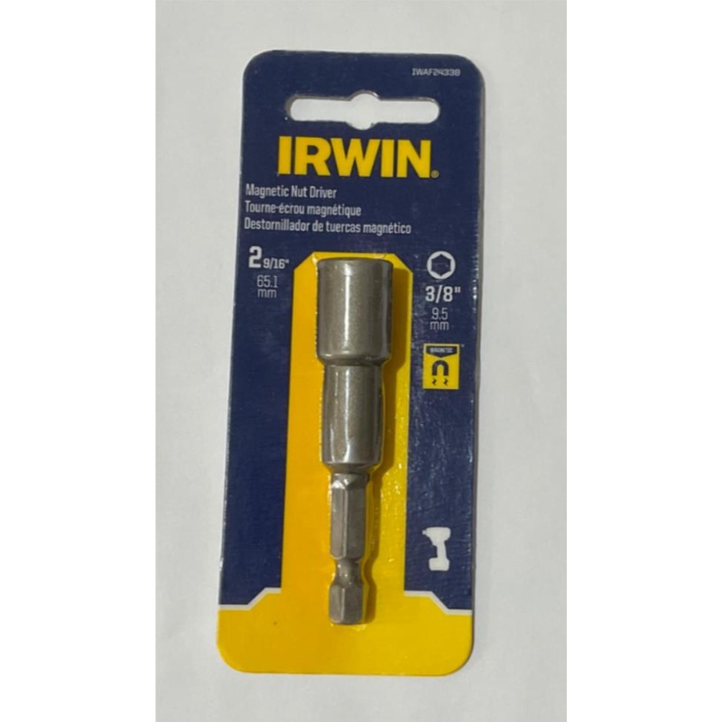 Irwin IWAF24338 3/8" Hex Magnetic Nut Driver 2-9/16" long #IR-5