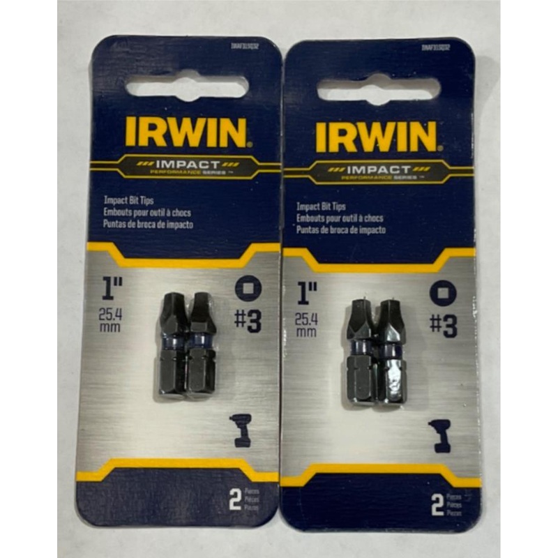 Irwin IWAF31SQ32 #3 1" Impact Bit Tips 2-2pks #I-2