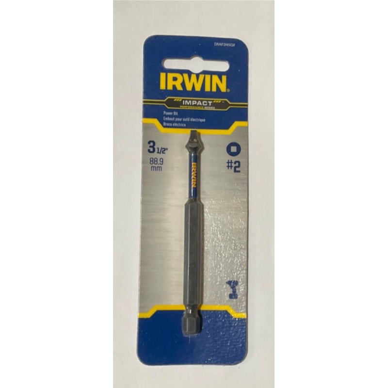Irwin IWAF34SQ2 3-1/2" #2 Square impact Power bit #IR-3
