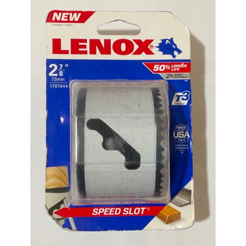 Lenox 1787844 2-7/8" Bi-Metal with speed slot hole saw USA