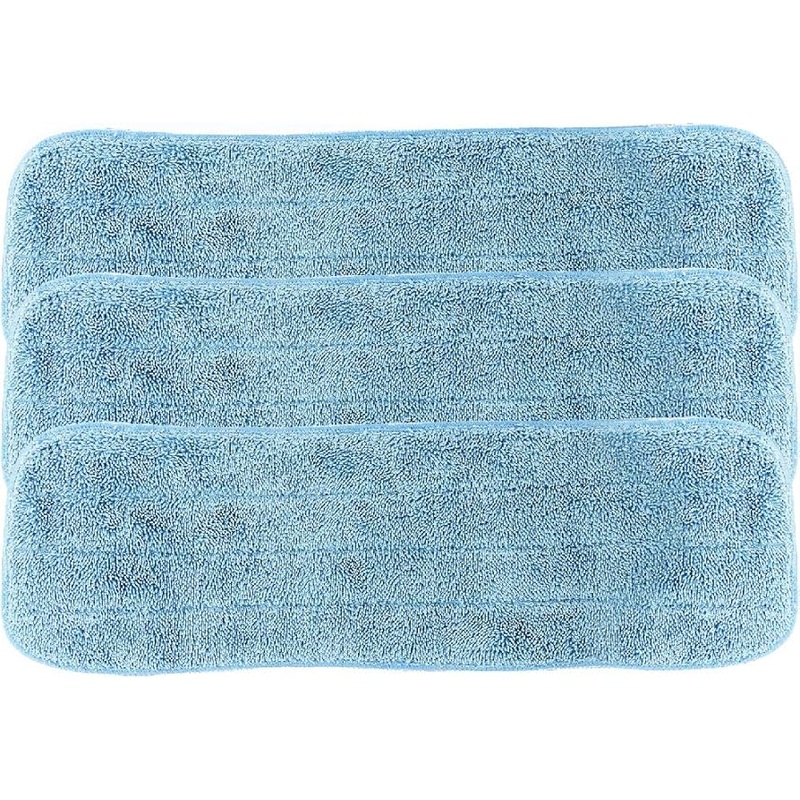 Zwipes H1-731 Premium Microfiber Wet Cleaning Replacement Mop Pads 18" 3-Pk Blue