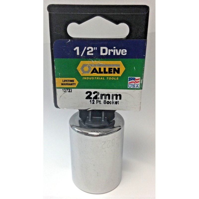 Allen 12322 12722 1/2" Drive 22mm 12 Point Socket USA