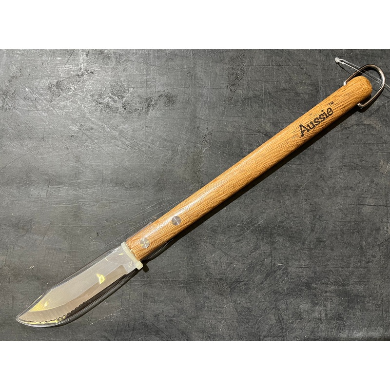 Aussie 009-06-0162 18" Stainless Steel Knife with Wood Handle