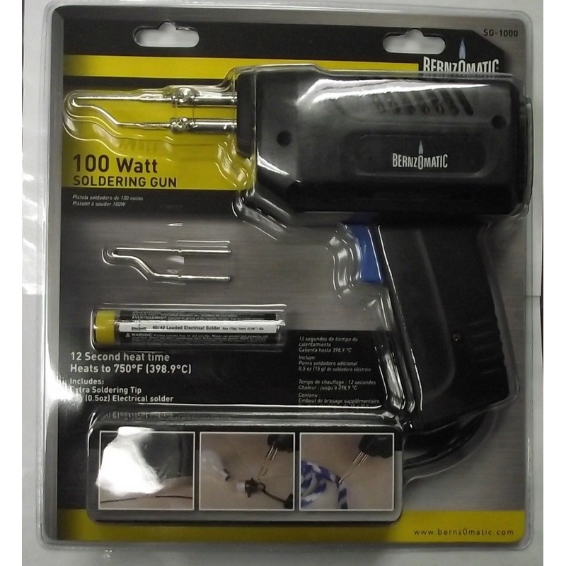 Bernzomatic SG-1000 100 Watt Soldering Gun Kit
