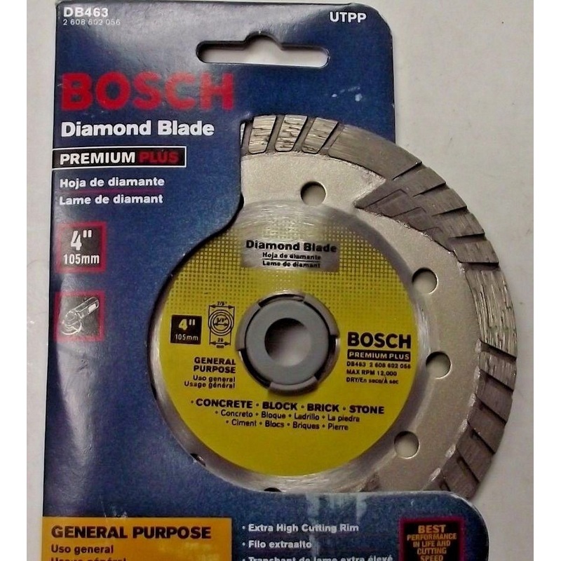 Bosch DB463 Premium Plus 4" Turbo Continuous Rim Diamond Saw Blade