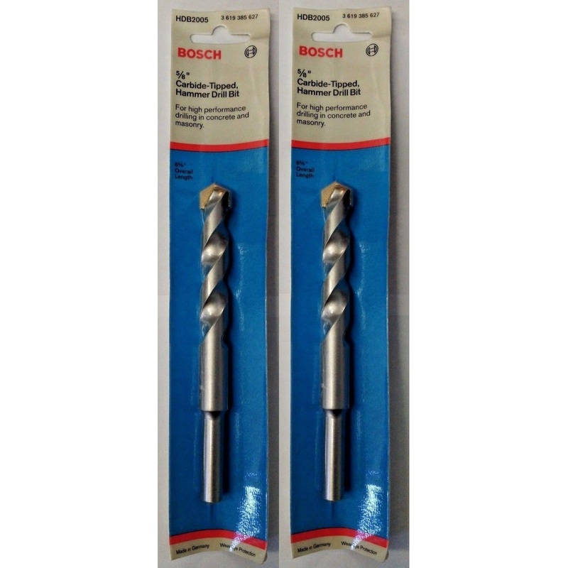 BOSCH HDB2005 5/8" x 4" x 6" Carbide Tipped Hammer Drill Bit Germany 2PKS