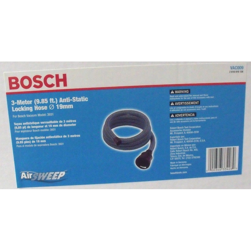 Bosch VAC009 3-Meter 9.85 Feet Anti-static Locking Vacumn Hose Germany