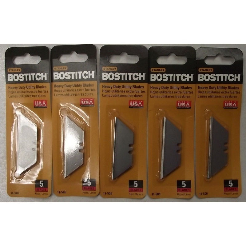 Bostitch 11-506 Heavy Duty Utility Knife Blades 5-5 Packs USA