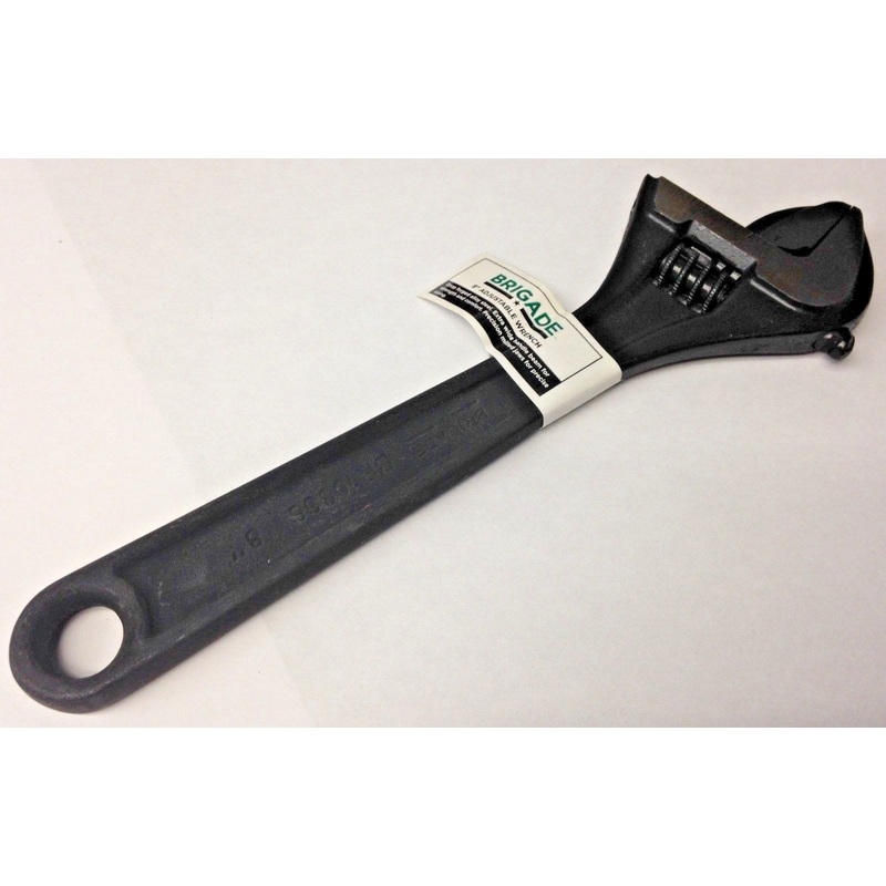 Brigade BR10866 8" Black Adjustable Wrench