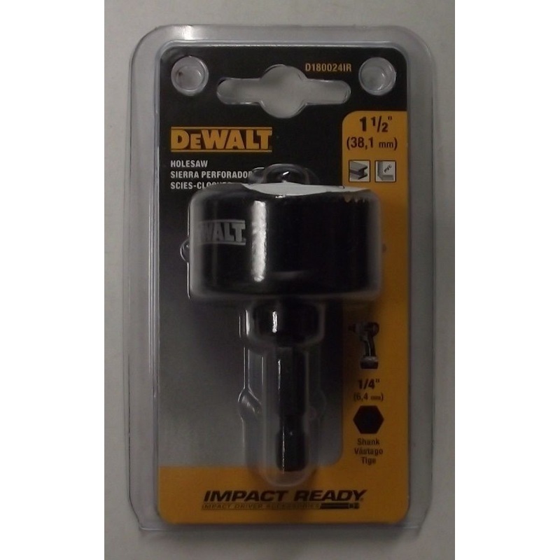 DeWalt D180024IR 1-1/2" Impact Rated Hole Saw With Arbor USA